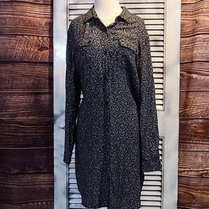 Lord & Taylor Lg Speckled Shirtdress